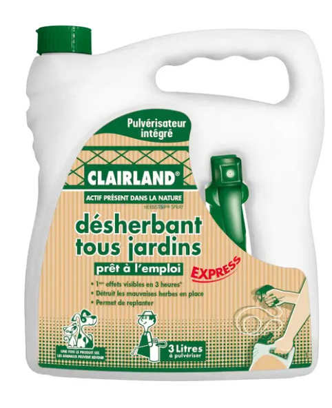 Clairland Biocontrol Ready-to-Use Multipurpose Weed Killer for All Gardens 3L