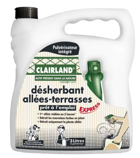 Ready-to-use weed killer for paths and patios, 3 L - Clairland Biocontrol